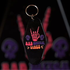 Black 'Bad Witch Vibes' Keychain